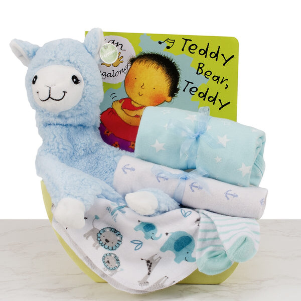 Sleepy Time Baby Boy Gift Basket