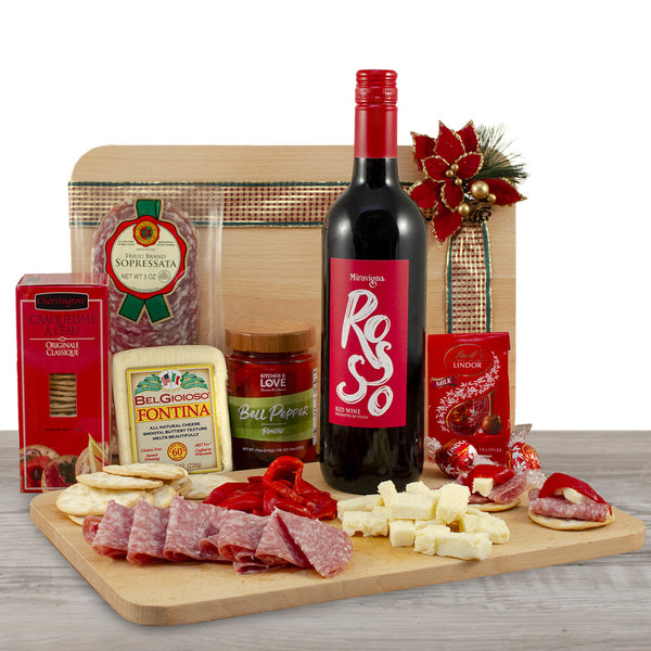 Red Wine & Cheese Holiday Charcuterie Gift