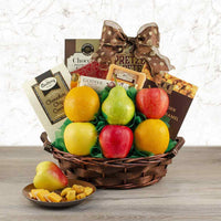 Fresh Fruit & Snacks Gourmet Gift Basket