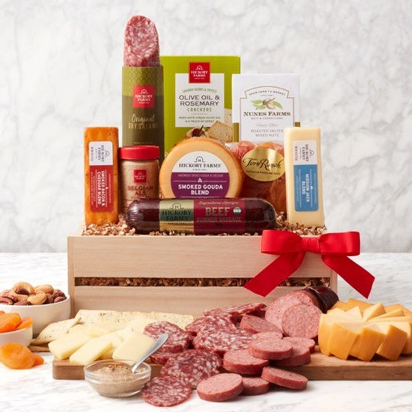 Gourmet Deluxe Meat & Cheese Gift Crate