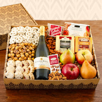 White Wine, Fruits & Cheese Gift Box