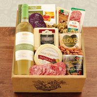 Wine, Cheese & Gourmet Snacks Gift Box