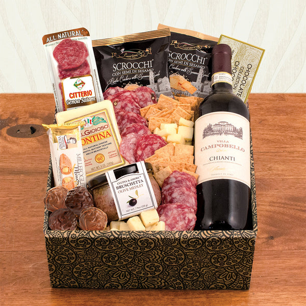 Italian Wine & Antipasto Gift Box