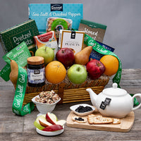 Get Well Wishes Fruits & Snacks Gift Basket