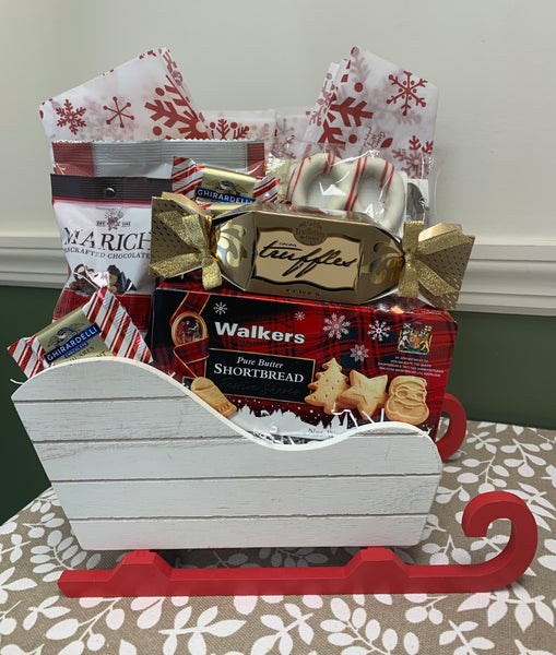 Christmas Sleigh Holiday Gift Basket